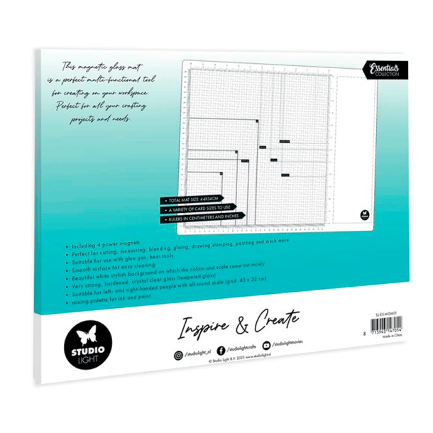 Studio Light - Magnetisk Glasmtte - Inkl. 4 magneter