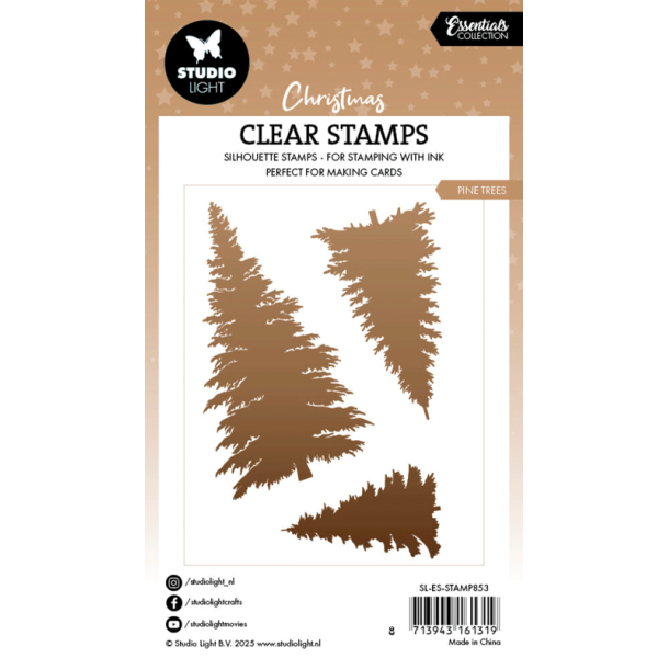 Studio Light - Stempel - Pine Trees Christmas / Grantrer Jul