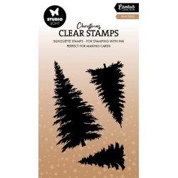 Studio Light - Stempel - Pine Trees Christmas / Grantrer Jul