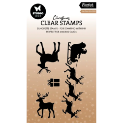 Studio Light - Stempel - Santa & Rendeer / Julemanden og rensdyr