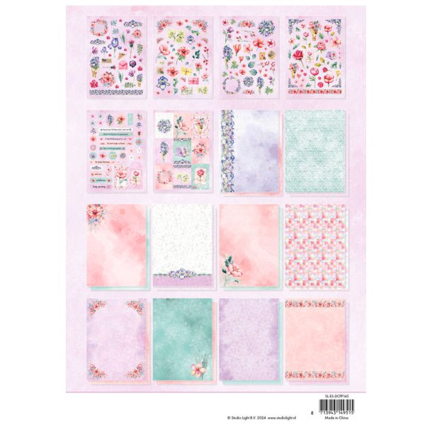 Studio Light Die Cut Blok A4 Wildflowers Kort & Scrap Gavlhuset