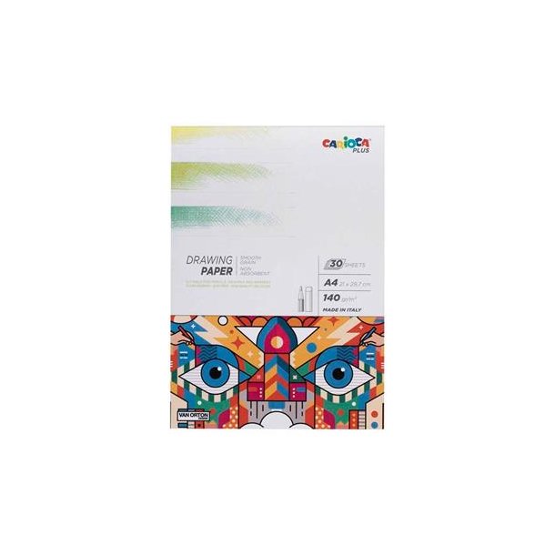CARIOCA PLUS - Tegneblok 140g - A4 - 30 sider
