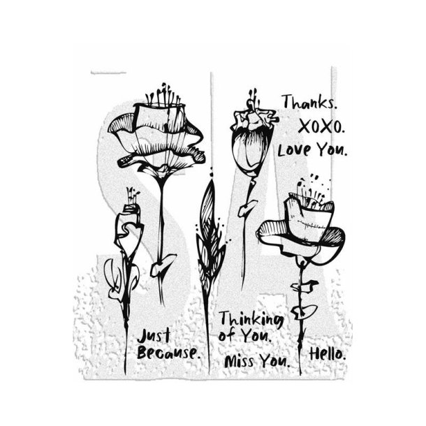 Tim Holtz - Stempel - Abstract Flowers