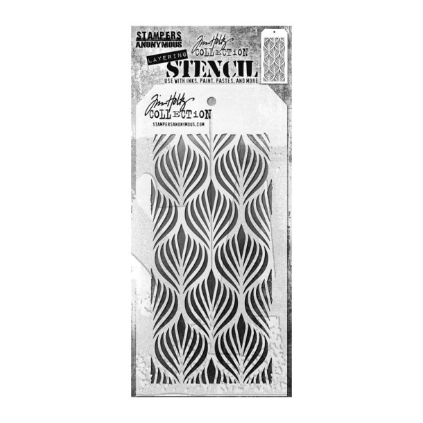 Tim Holtz - Layering Stencil - Deco Feather