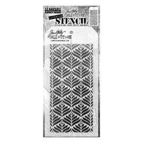Tim Holtz - Layering Stencil - Deco Leaf