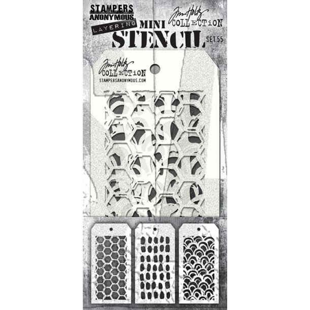 Tim Holtz - Mini Stencil Set #55