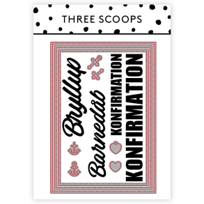 Three Scoops - Die - A5 dies og tekster