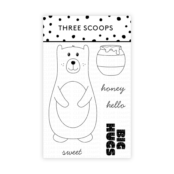 Three Scoops - Stempel - Bamse og honning