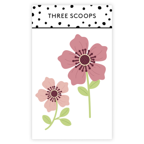 Three Scoops - Die - Store blomster med stilke