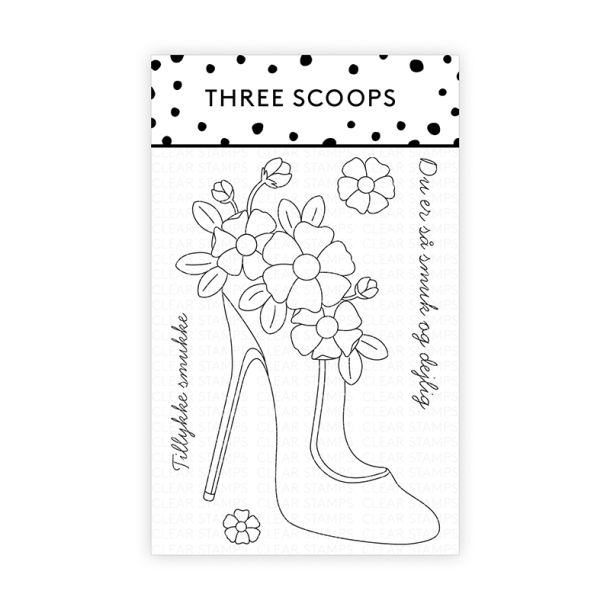 Three Scoops - Stempel - Stilet med blomster