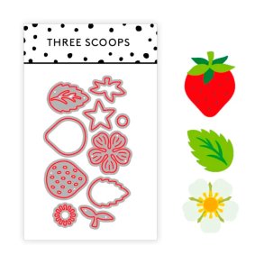 Three Scoops - Die - Jordbr med blomst