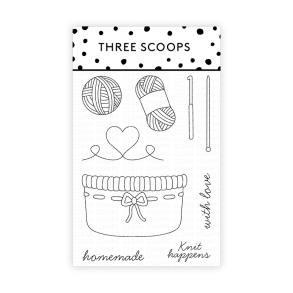 Three Scoops - Stempel - Kurv med garn