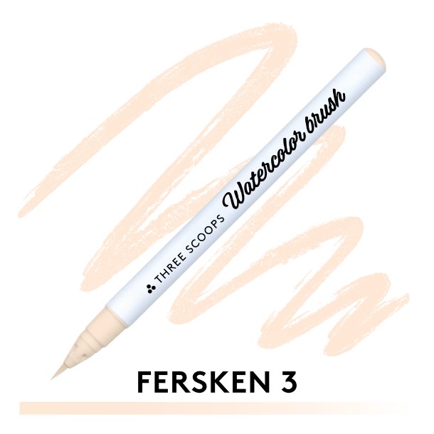 Three Scoops Watercolor Brush - Fersken 3
