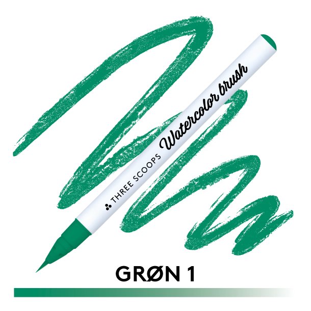 Three Scoops Watercolor Brush - Grn 1