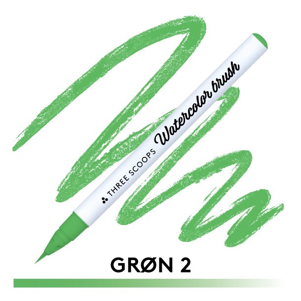 Three Scoops Watercolor Brush - Grn 2