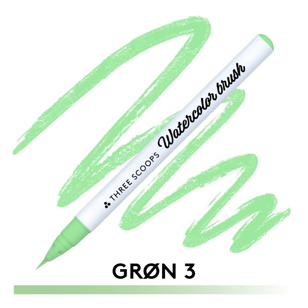 Three Scoops Watercolor Brush - Grn 3