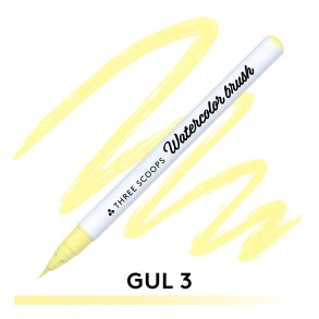Three Scoops Watercolor Brush - Gul 3