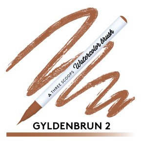 Three Scoops Watercolor Brush - Gylden brun 2