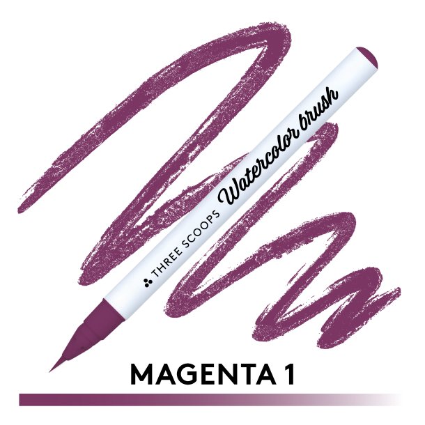 Three Scoops Watercolor Brush - Magenta 1