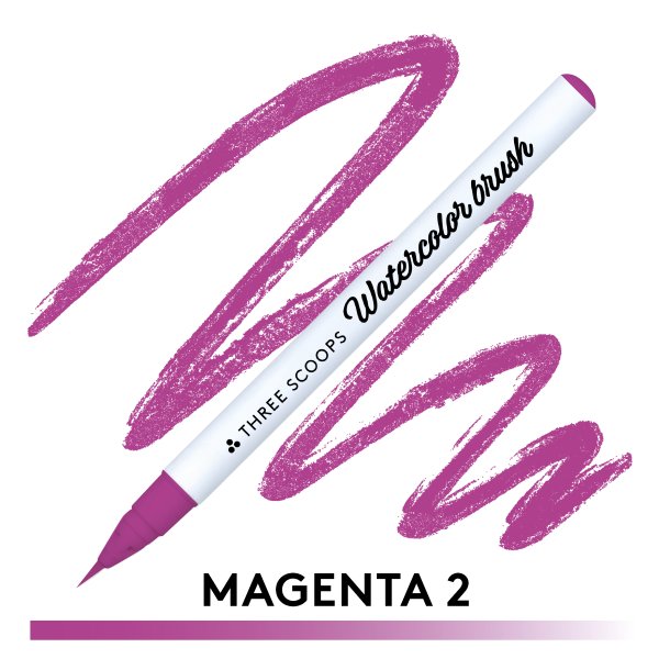 Three Scoops Watercolor Brush - Magenta 2