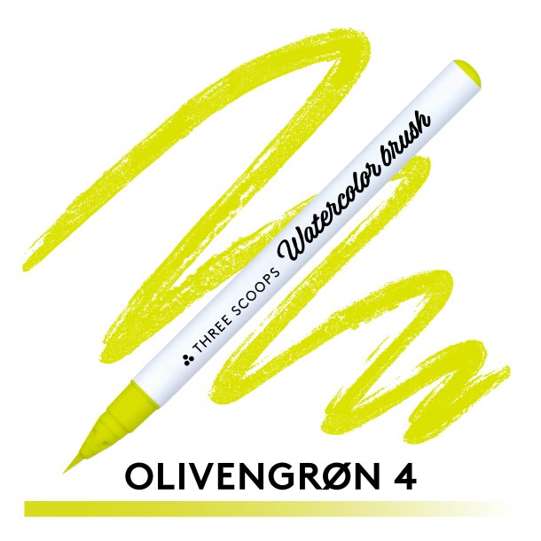 Three Scoops Watercolor Brush - Olivengrn 4