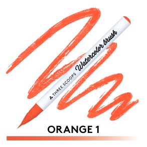 Three Scoops Watercolor Brush - Orange 1