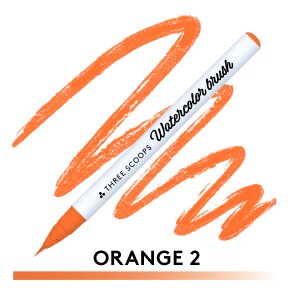 Three Scoops Watercolor Brush - Orange 2