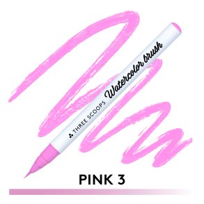 Three Scoops Watercolor Brush - Pink 3