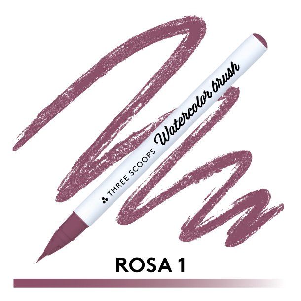 Three Scoops Watercolor Brush - Rosa 1