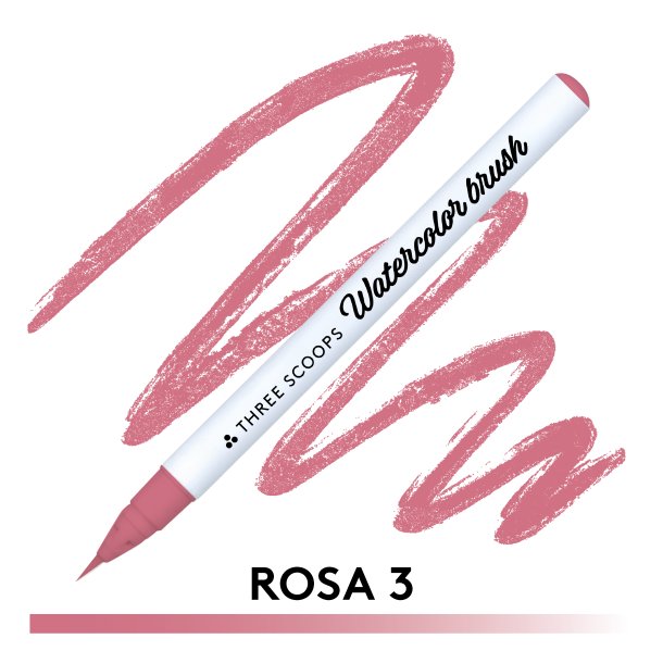 Three Scoops Watercolor Brush - Rosa 3