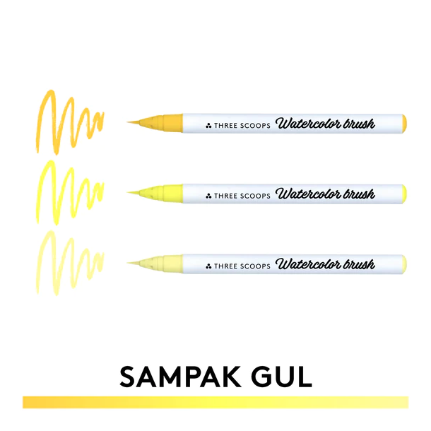 Three Scoops Watercolor Brush - Sampak Gul