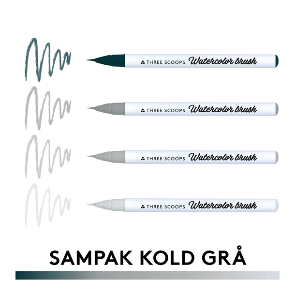 Three Scoops Watercolor Brush - Sampak Kold gr