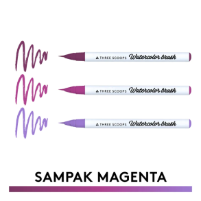 Three Scoops Watercolor Brush - Sampak Magenta