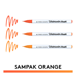 Three Scoops Watercolor Brush - Sampak Orange