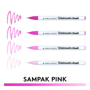 Three Scoops Watercolor Brush - Sampak Pink