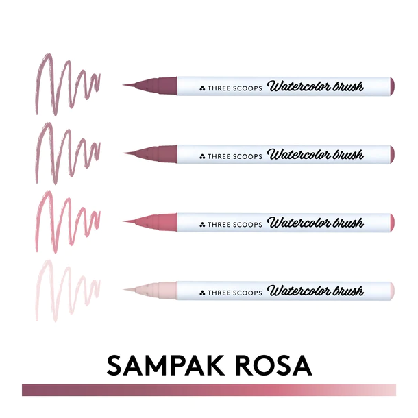 Three Scoops Watercolor Brush - Sampak Rosa