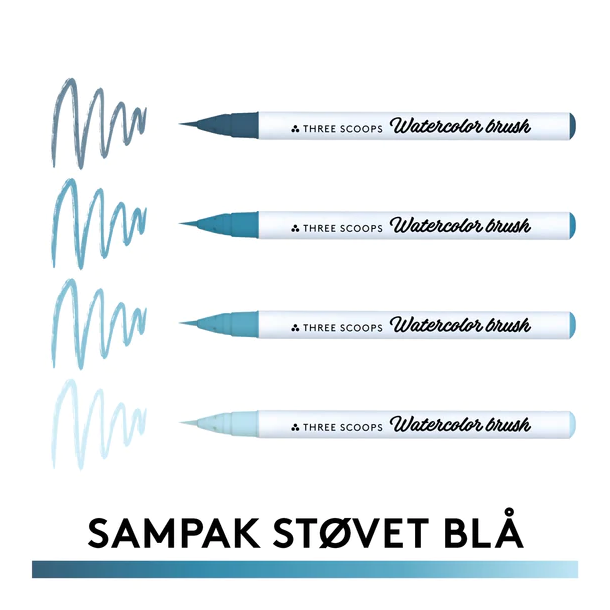 Three Scoops Watercolor Brush - Sampak Stvet bl