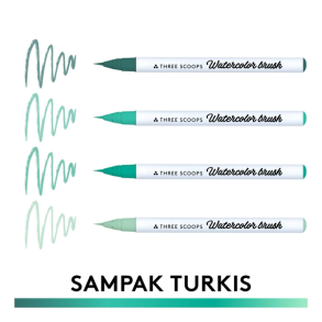Three Scoops Watercolor Brush - Sampak Turkis