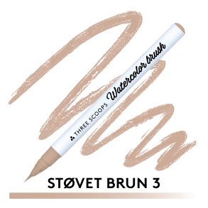 Three Scoops Watercolor Brush - Stvet brun 3