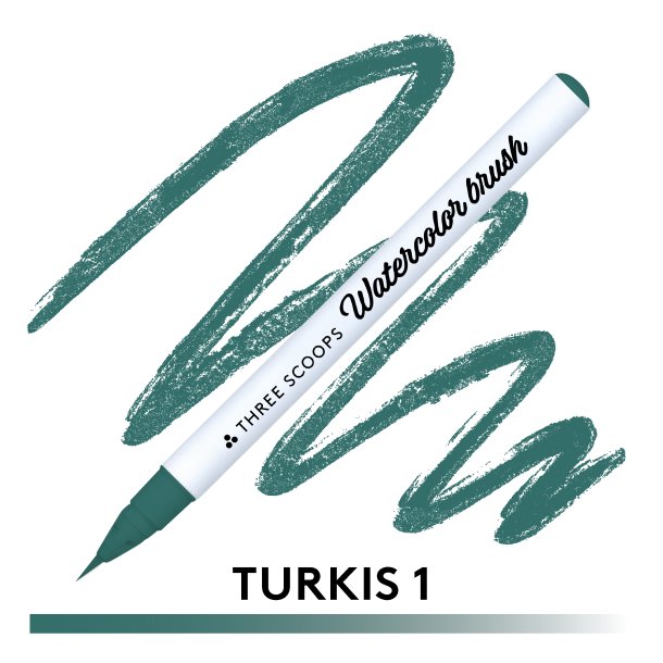 Three Scoops Watercolor Brush - Turkis 1