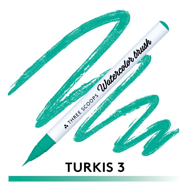 Three Scoops Watercolor Brush - Turkis 3