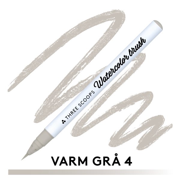 Three Scoops Watercolor Brush - Varm gr 4