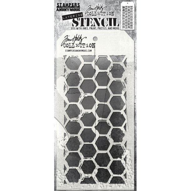 Tim Holtz - 332166 SA - Layered Stencils Brush Hex -TH-S166