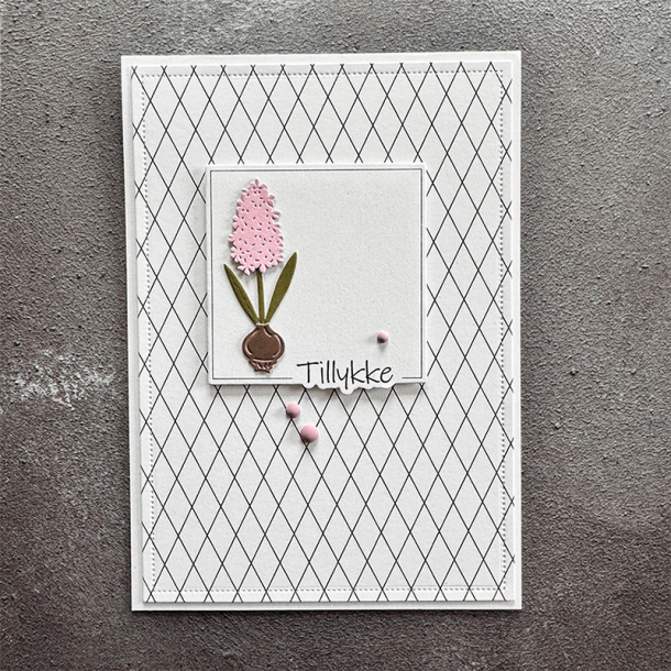 Simple and Basic - Die + stempel - Tillykke