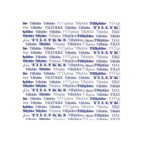 Karrton med Tillykke Tekst - M�rke Bl�