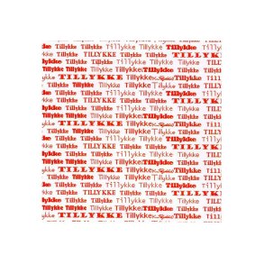 Karton med Tillykke - M�rker�d