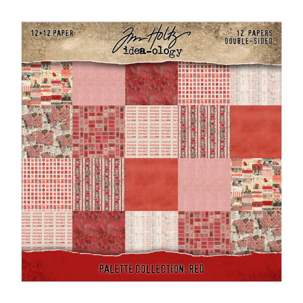 Tim Holtz - Idea-ology - Blok 12'' -  Palette collection: Red