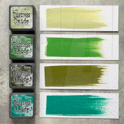 Distress Mini Oxide Kit 15 - Shabby Shutters, Mowed Lawn, Forest Moss, Lucky Clover