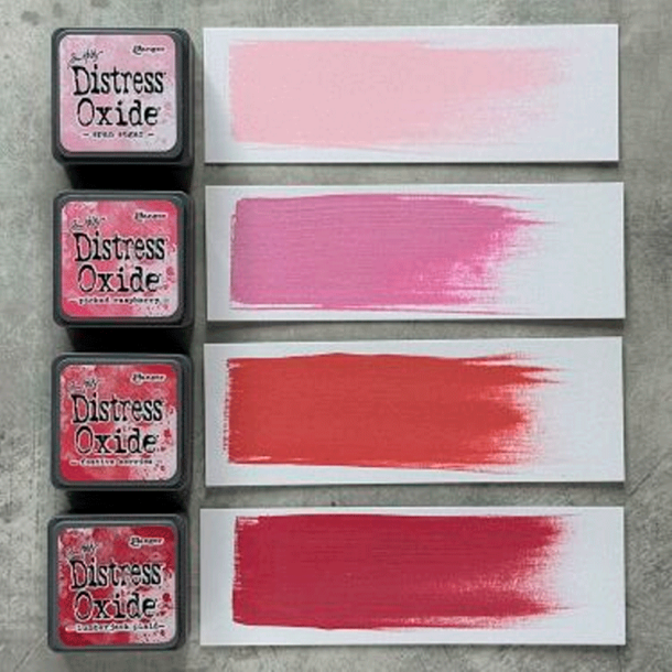 Distress Mini Oxide Kit 1 - Spun Sugar/Picked Raspberry/Festive Berries/Lumberjack Plaid