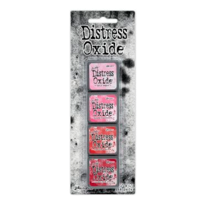 Distress Mini Oxide Kit 1 - Spun Sugar/Picked Raspberry/Festive Berries/Lumberjack Plaid